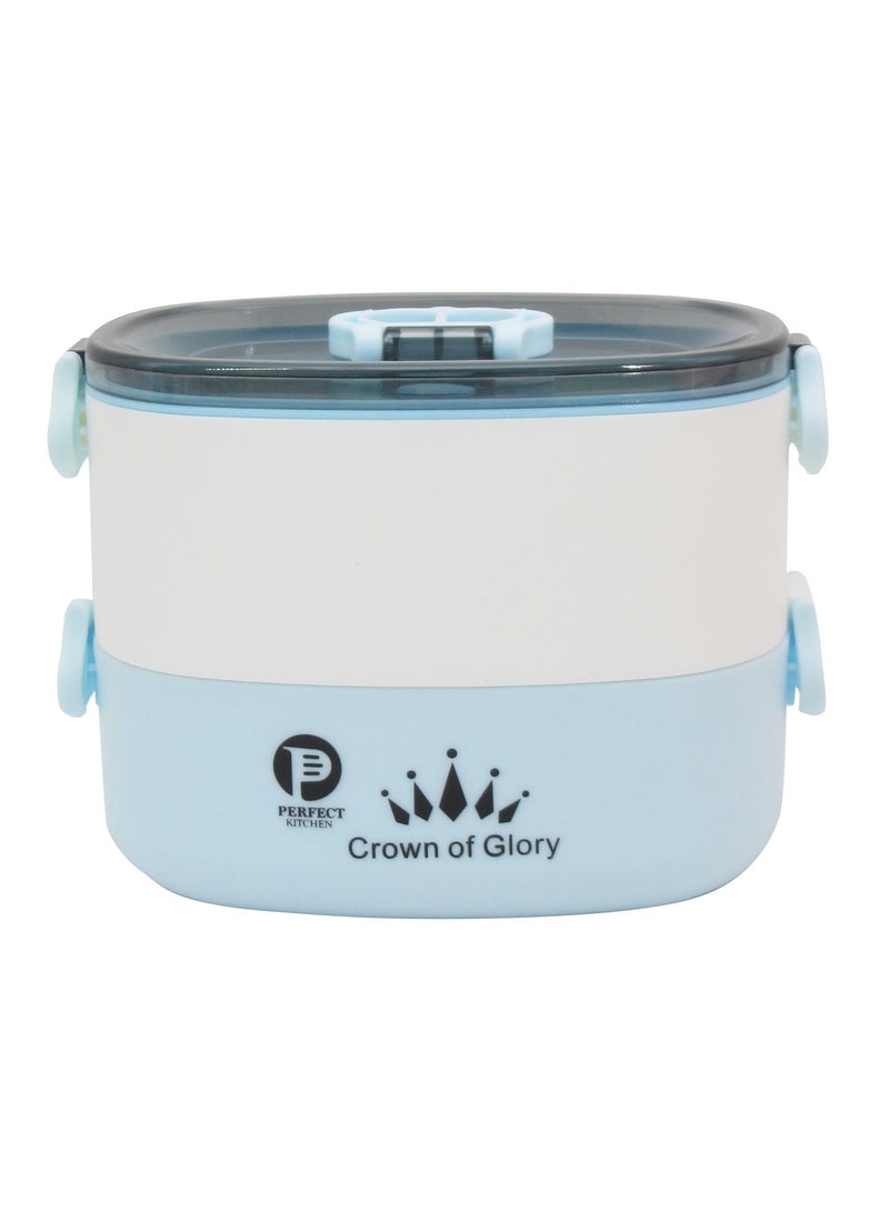 بيرفكت كيتشن علبة غداء مزدوجة الطبقات 1500 مل - أزرق - Image 3